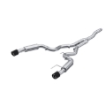 Picture of MBRP 19-22 Ford Mustang 2.3 EcoBoost 3in Cat-Back Dual Split Rear w/4.5in Carbon Fiber Tips (Race)