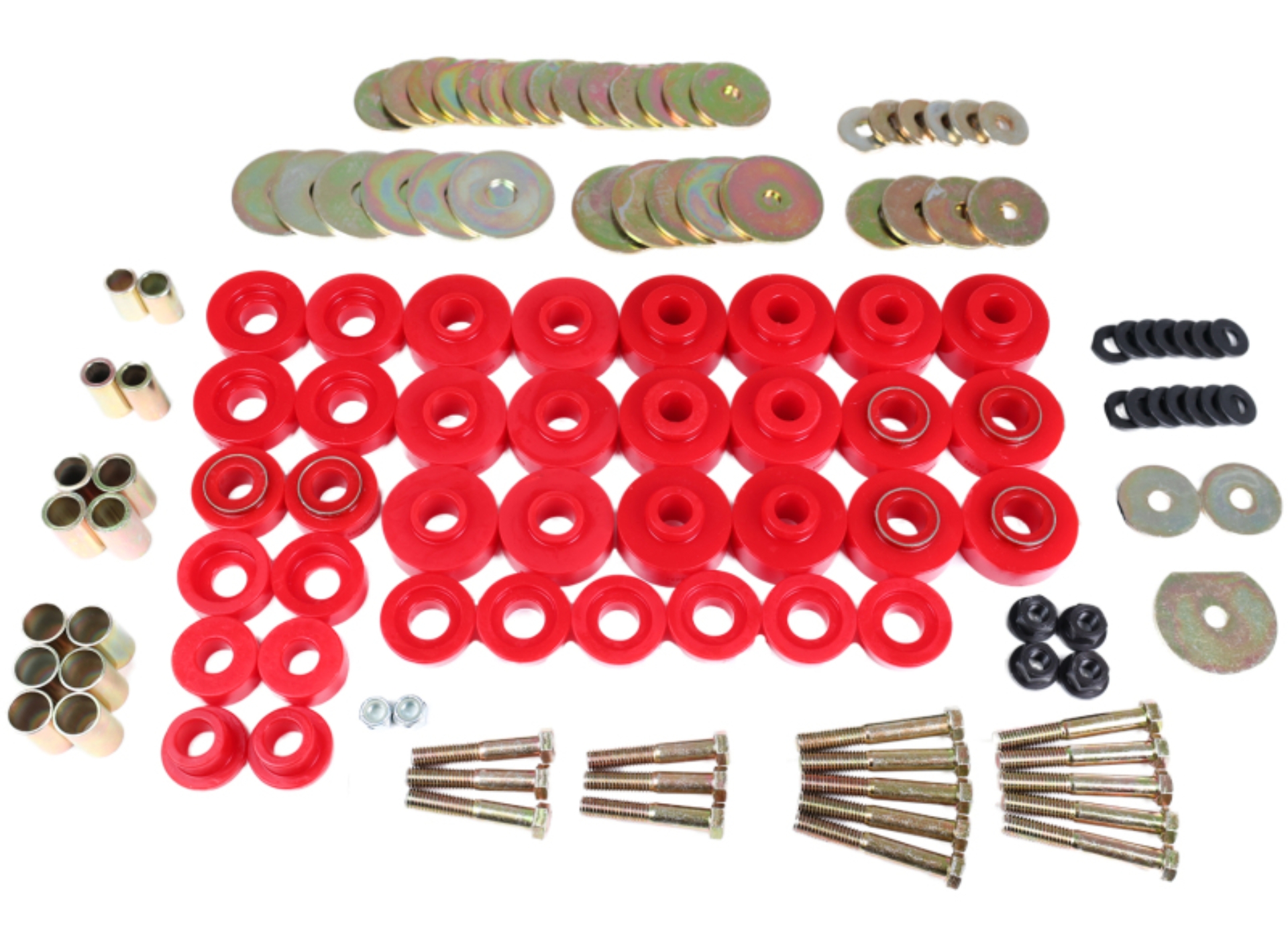 Picture of Energy Suspension 65-67 Chevrolet Biscayne/Bel Air/Caprice/Impala Body Mount Set w/ Hardware - Red