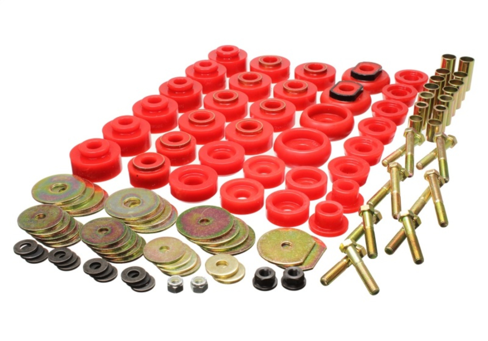 Picture of Energy Suspension 68-70 Chevrolet Biscayne/Bel Air/Caprice/Impala Body Mount Set w/ Hardware - Red
