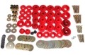 Picture of Energy Suspension 68-70 Chevrolet Biscayne/Bel Air/Caprice/Impala Body Mount Set w/ Hardware - Red
