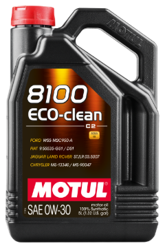 Picture of Motul 5L Synthetic Engine Oil 8100 0W30 4x5L ECO-CLEAN  ACEA C2 API SM ST.JLR 03.5007