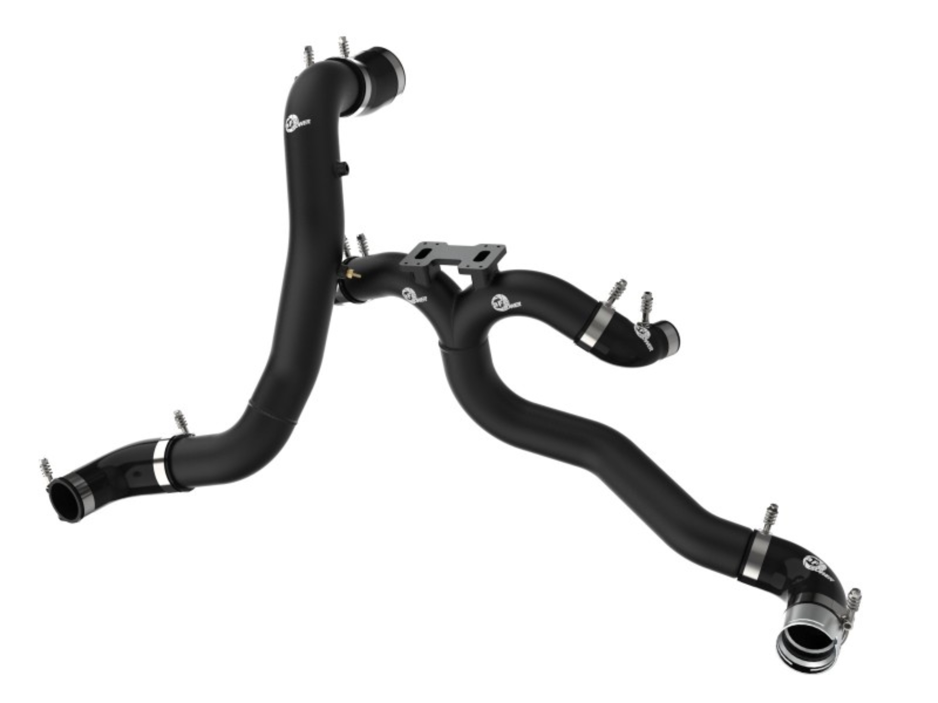 Picture of AFE 18-22 Kia Stinger V6-3.3L BladeRunner Alum Hot/Cold Charge Pipe Kit Black