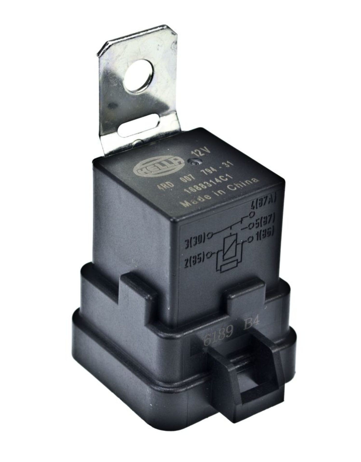 Picture of Hella 12V 20/40 Amp SPDT RES Relay with Weatherproof Bracket - Single