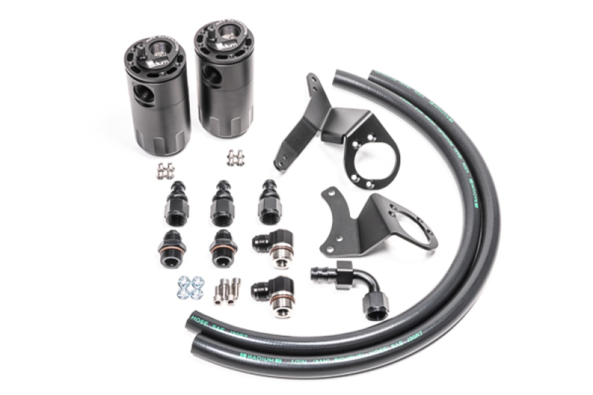 Picture of Radium Engineering Dual Catch Can Kit 2011-2014 Mustang GT Fluid Lock