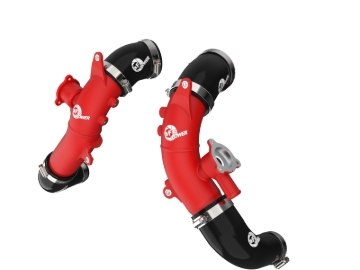 Picture of aFe 2022 Toyota Land Cruiser (J300) V6-3.5L (tt) BladeRunner 2.5in Aluminum Hot Charge Pipe - Red