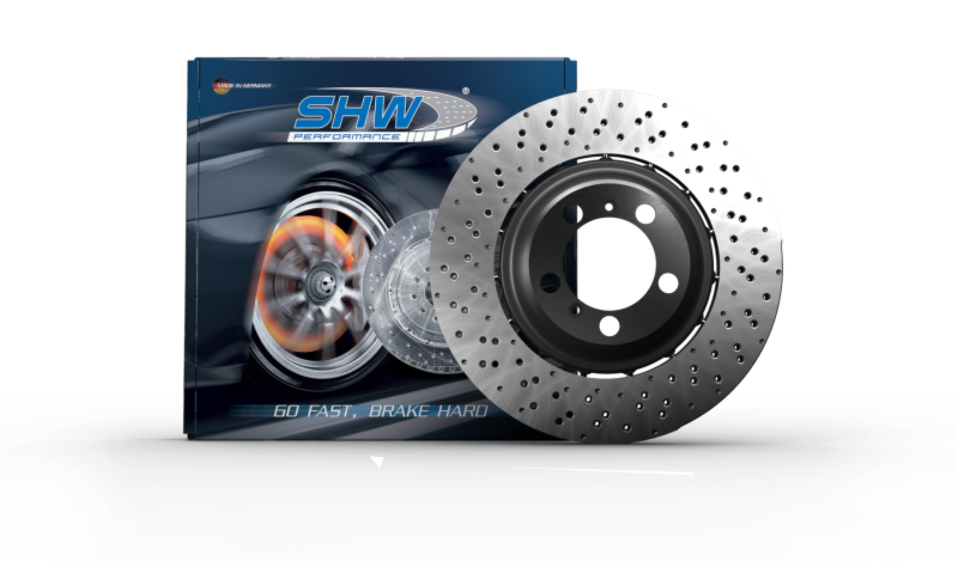 Picture of SHW Performance SHW Drilled Lightweight Rotors Brake Rotors - AFL46411