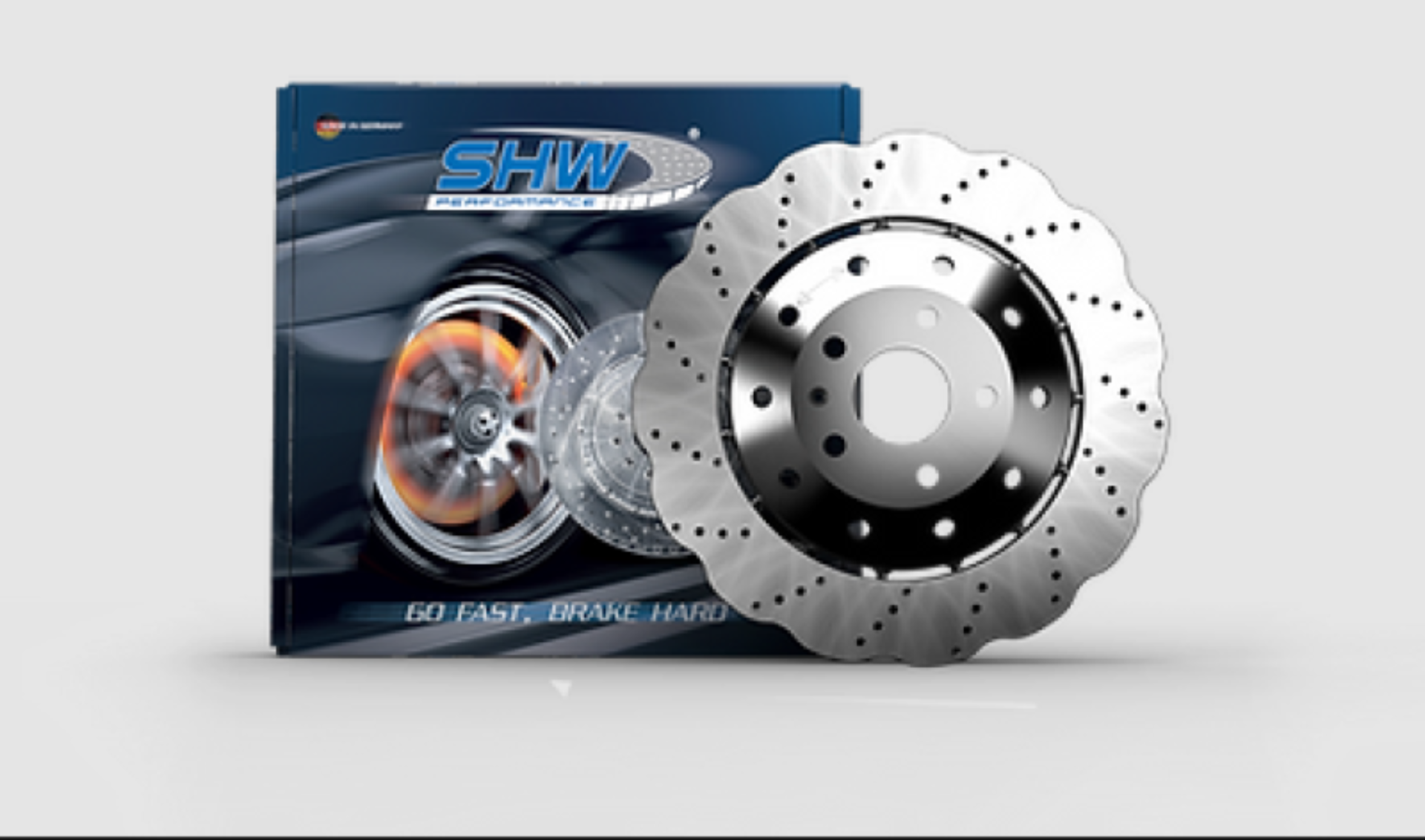 Picture of SHW 14-18 Audi RS7 4.0L Front Drilled-Dimpled Lightweight Wavy Brake Rotor (4G0615301AH)