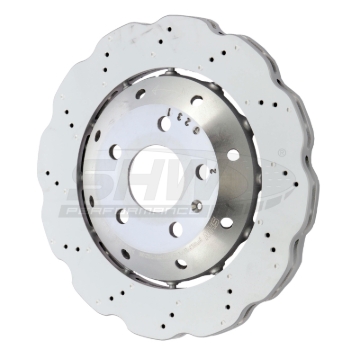 Picture of SHW 13-15 Audi RS5 4.2L Rear Drilled-Dimpled Lightweight Wavy Brake Rotor (8T0615601A)