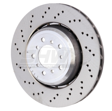 Picture of SHW 08-13 BMW M3 4.0L Left Front Cross-Drilled Lightweight Brake Rotor (34112283801)