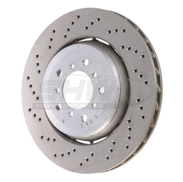 Picture of SHW 05-06 BMW M3 3.2L Left Front Cross-Drilled Lightweight Brake Rotor (34112282445)
