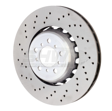 Picture of SHW 15-18 BMW M3 3.0L Left Front Cross-Drilled Lightweight Brake Rotor (34112284809)