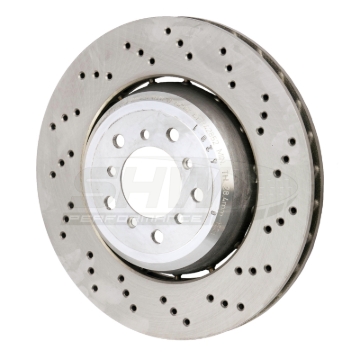 Picture of SHW 08-13 BMW M3 4.0L Right Front Cross-Drilled Lightweight Brake Rotor (34112283802)