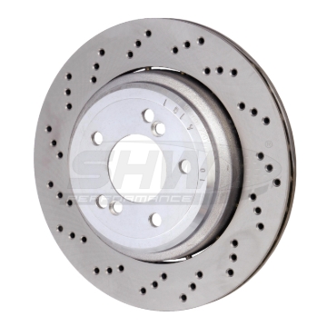 Picture of SHW 06-08 BMW Z4 3.2L Left Rear Cross-Drilled Lightweight Brake Rotor (34212282303)