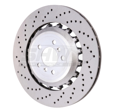 Picture of SHW 11-16 BMW M5 4.4L Left Rear Cross-Drilled Lightweight Brake Rotor (34212284103)