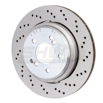 Picture of SHW 06-08 BMW Z4 3.2L Right Rear Cross-Drilled Lightweight Brake Rotor (34212282304)