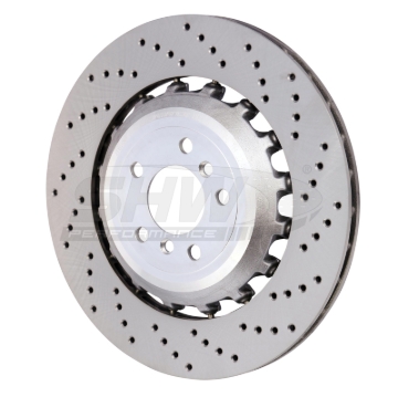 Picture of SHW 11-16 BMW M5 4.4L Right Rear Cross-Drilled Lightweight Brake Rotor (34212284104)