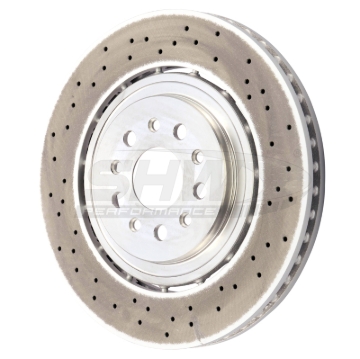 Picture of SHW 15-21 Maserati Ghibli 3.0L w/Sport Pkg Front Cross-Drilled Lightweight Brake Rotor (670030935)