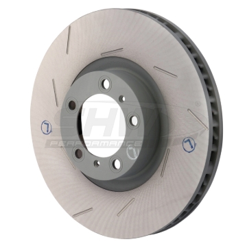 Picture of SHW 11-16 Porsche Panamera 4 3.6L w/o Ceramics Left Front Slotted Monobloc Brake Rotor (298615301B)