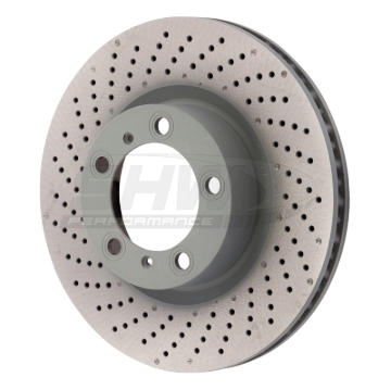 Picture of SHW 09-16 Porsche 911 Carrera w/o Ceramic Brake Left Front Drill-Dimp MB Brake Rotor (99735140101)