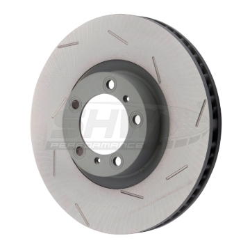 Picture of SHW 17-20 Porsche Panamera 4S w/18in Wheels Right Front Slotted Monobloc Brake Rotor (971615302L)