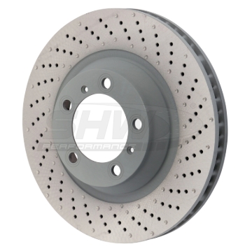Picture of SHW 15-16 Porsche 911 Carrera 4 GTS w/o Ceramics Right Front Drill-Dimp MB Brake Rotor (99135140401)