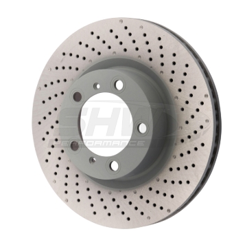 Picture of SHW 09-16 Porsche 911 Carrera w/o Ceramic Brakes Right Front Drill-Dimp MB Brake Rotor (99735140201)