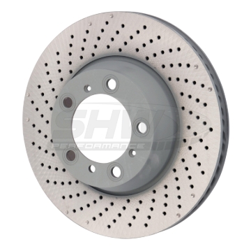 Picture of SHW 15-16 Porsche 911 Carrera 4GTS 3.8L w/o Ceramics Left Rr Drill-Dimp MB Brake Rotor (99635240502)