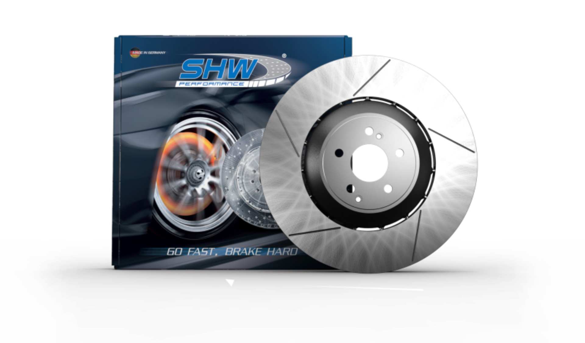 Picture of SHW Performance SHW Slotted Lightweight Rotors Brake Rotors - PRR49928