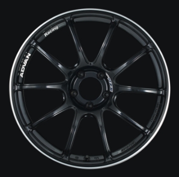 Picture of Advan RZII 17x8 +54 5x114.3 Racing Gloss Black and Ring Wheel