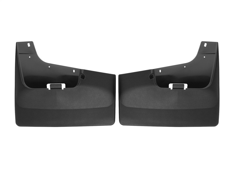 Picture of WeatherTech 20-24 Chevrolet Silverado 2500HD/3500HD Rear No Drill Mudflaps - Black