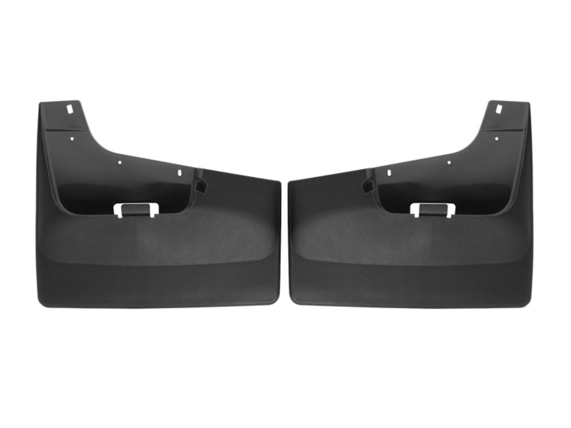 Picture of WeatherTech 20-24 Chevrolet Silverado 2500HD/3500HD Rear No Drill Mudflaps - Black