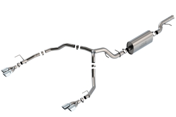 Picture of Borla 21-22 Chevrolet Tahoe 6.2L V8 2/4WD 4DR Brushed T-304 Stainless Steel Touring Cat-Back Exhaust