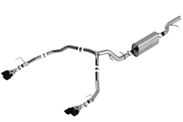 Picture of Borla 21-22 Chevrolet Tahoe 6.2L V8 2/4WD 4DR T-304 SS Touring Cat-Back Exhaust w/ Black Chrome Tips