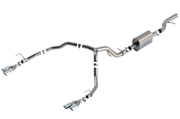 Picture of Borla 21-22 Chevrolet Tahoe 6.2L V8 2/4WD 4DR Brushed T-304 Stainless Steel S-Type Cat-Back Exhaust