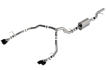 Picture of Borla 21-22 Chevrolet Tahoe 6.2L V8 2/4WD 4DR T-304 SS S-Type Cat-Back Exhaust w/ Black Chrome Tips