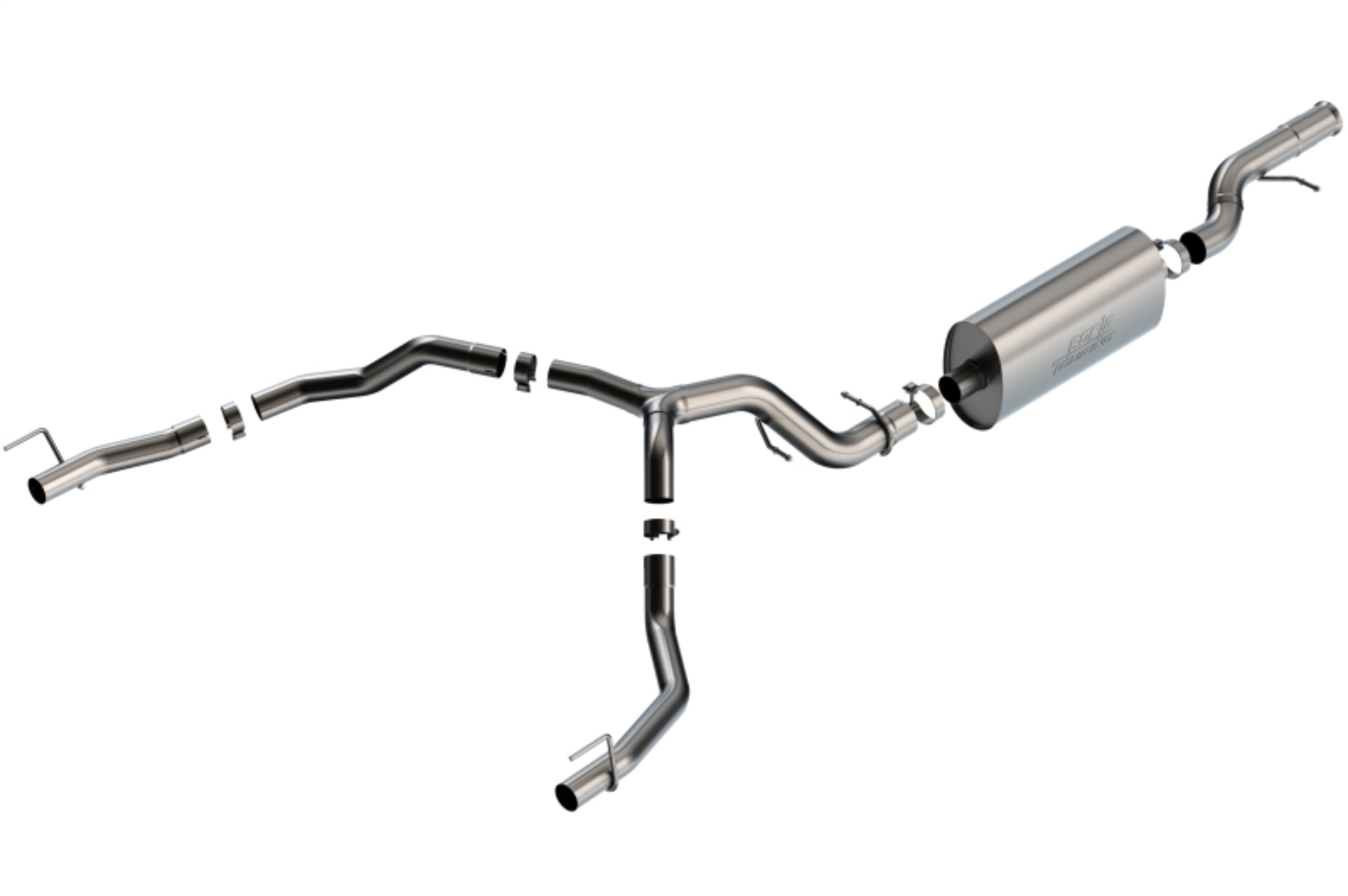 Picture of Borla 21-22 Cadillac Escalade 6.2L V8 2/4WD 4DR Touring Cat-Back Exhaust w/ Factory Bezel Tips