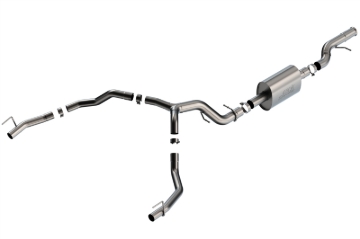 Picture of Borla 21-22 Cadillac Escalade 6.2L V8 2/4WD 4DR S-Type Cat-Back Exhaust w/ Factory Bezel Tips