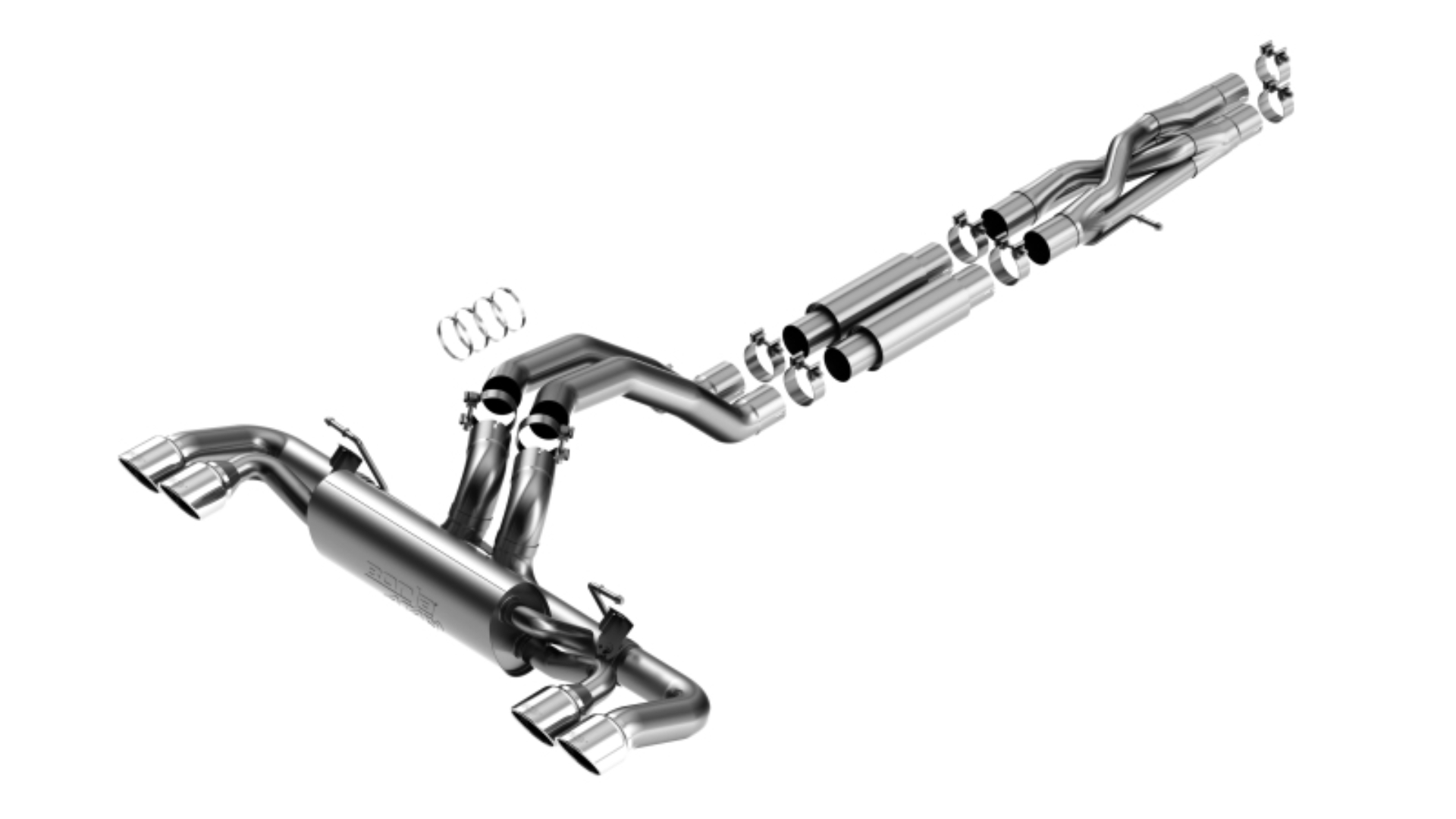 Picture of Borla 21-22 Jeep Wrangler Rubicon 392 6.4L V8 AT 4WD 4DR ATAK Cat-Back Exhaust (Stainless)