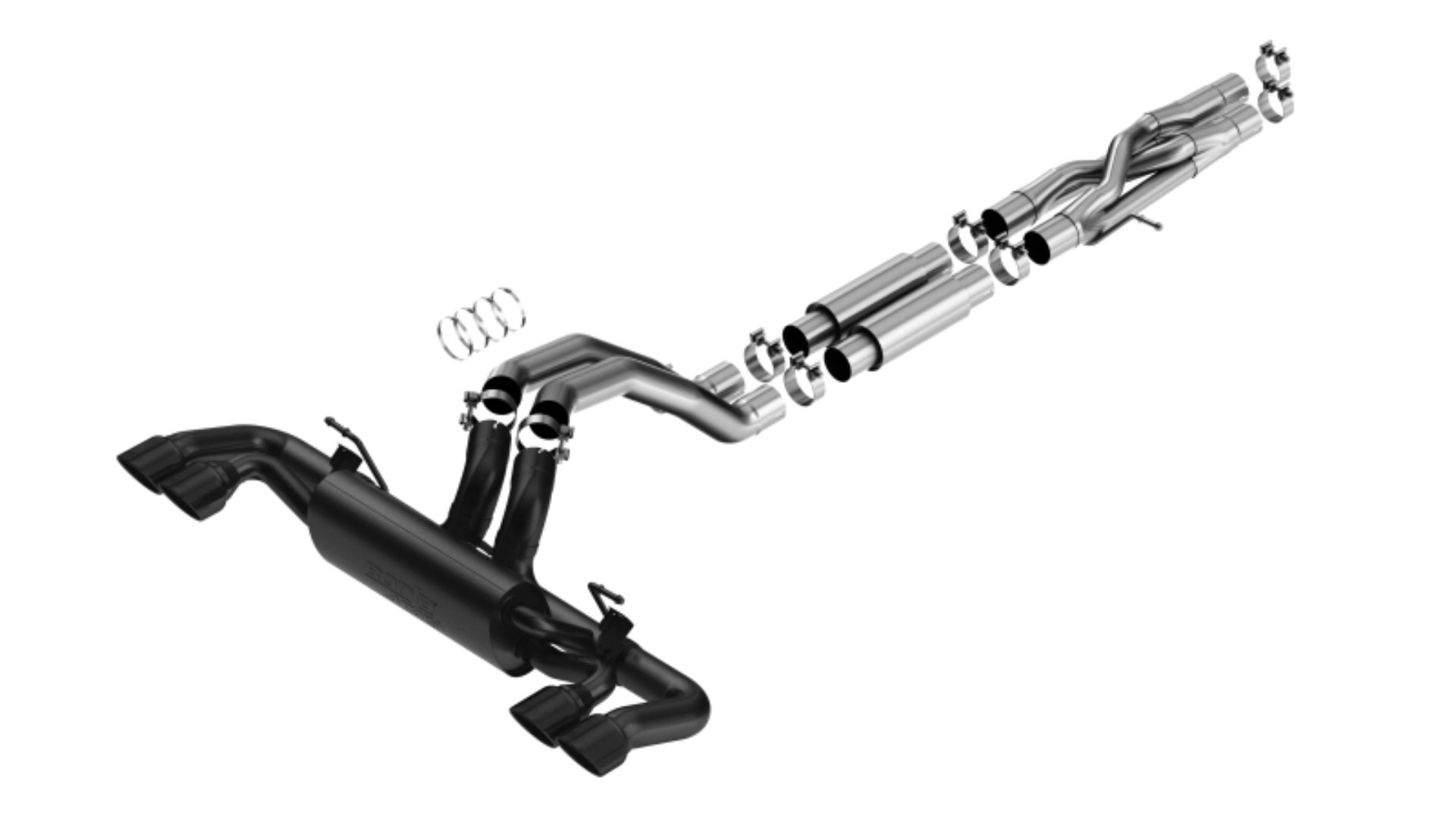 Picture of Borla 21-22 Jeep Wrangler Rubicon 392 6.4L V8 AT 4WD 4DR ATAK Cat-Back Exhaust - Coated Black