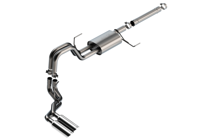 Picture of Borla 21-22 Ford F-150 Powerboost 3.5L V6 2WD & 4WD 4DR 3in, 2.25in S-TYPE Catback w/ Chrome Tips