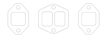 Picture of Cometic Oldsmobile 371 Gen-1 Rocket V8 .059in CFM Exhaust Manifold Gasket Kit J-2 Golden Rocket