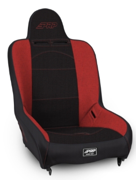 Picture of PRP Premier High Back Suspension Seat (Two Neck Slots) - Black/Red