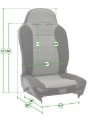 Picture of PRP Enduro High Back Reclining Suspension Seat (Driver Side) - Black/Red