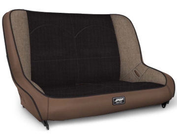 Picture of PRP Jeep CJ7/YJ Low Back Rear Bench - Tan / Black