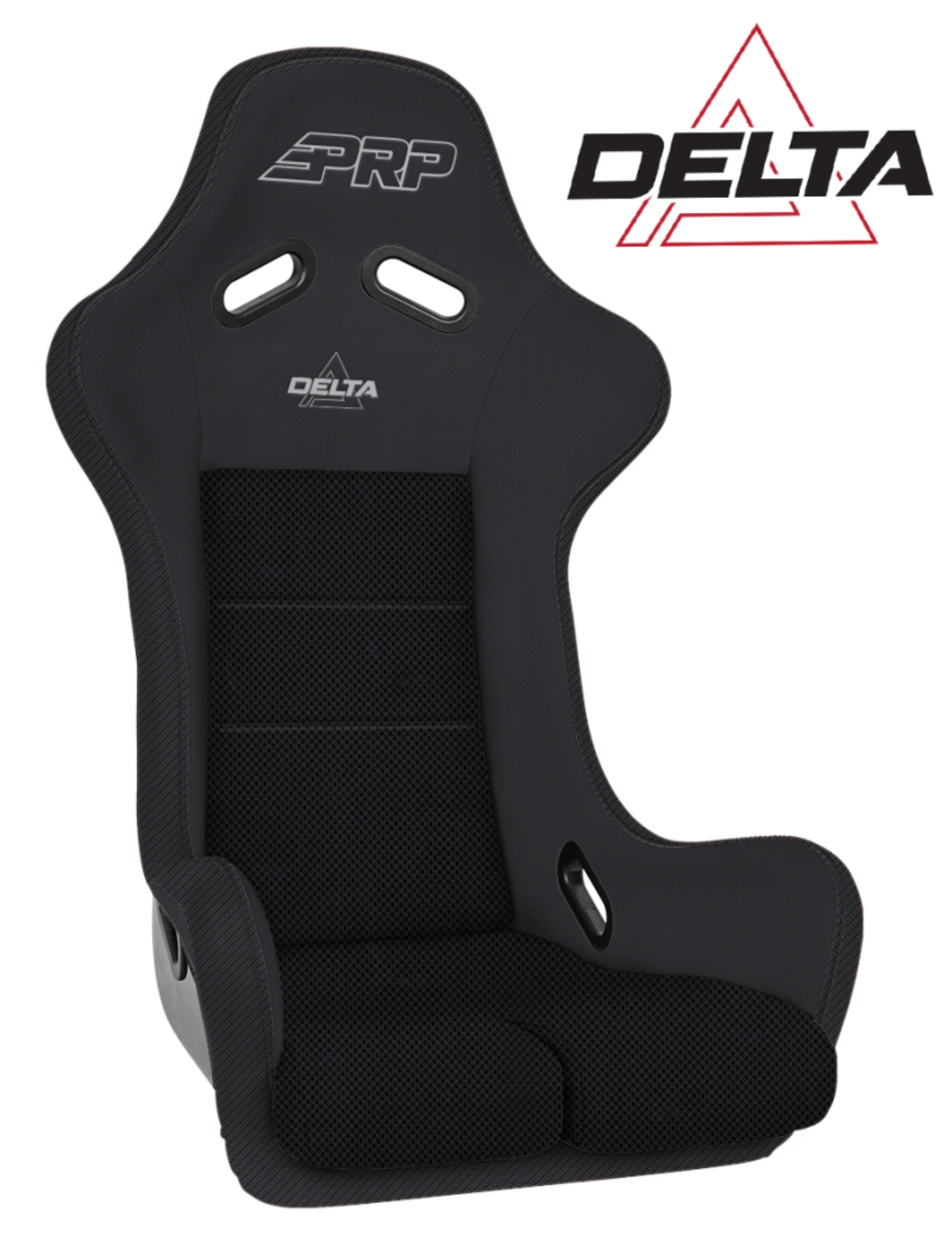 Picture of PRP Delta Composite Seat- Black (PRP Silver Outline/Delta Silver- Black Stitching)