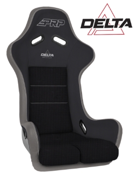 Picture of PRP Delta Composite Seat- Black/Grey (PRP Silver Outline/Delta Silver- Silver Stitching)