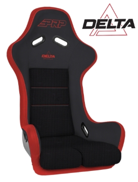 Picture of PRP Delta Composite Seat- Black/Red (PRP Red Outline/Delta Red- Red Stitching/201-263-201-237)