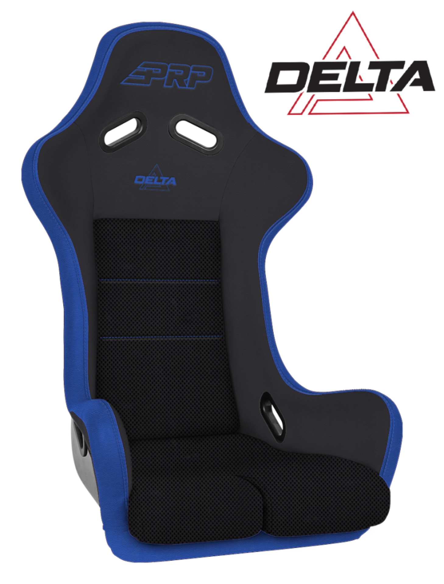 Picture of PRP Delta Composite Seat- Black/Blue (PRP Blue Outline/Delta Blue- Blue Stitching/201-263-201-V)