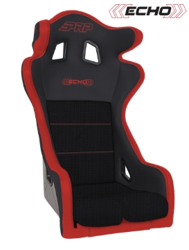Picture of PRP Echo Composite Seat- Black/Red (PRP Red Outline/Delta Red- Red Stitching)