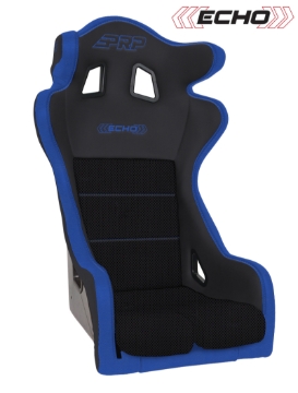 Picture of PRP Echo Composite Seat- Black/Blue (PRP Blue Outline/Delta Blue- Blue Stitching)